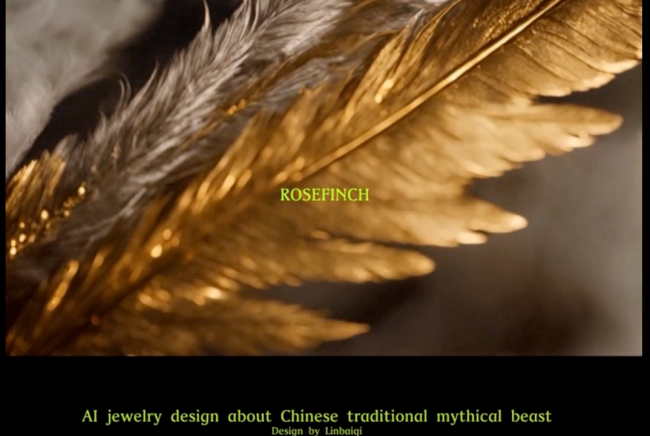 青年作品展示——中国传统神兽主题下的AI首饰设计