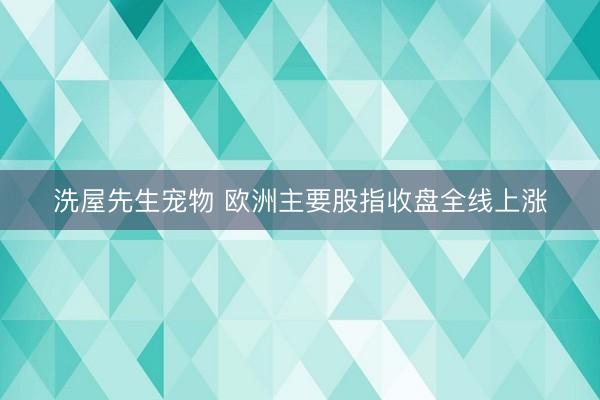 洗屋先生宠物 欧洲主要股指收盘全线上涨