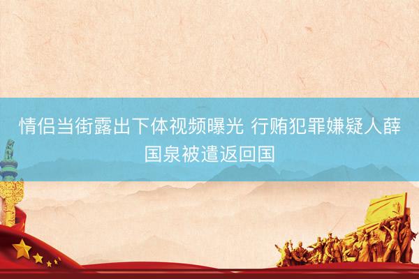 情侣当街露出下体视频曝光 行贿犯罪嫌疑人薛国泉被遣返回国