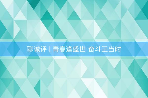 聊诚评 | 青春逢盛世 奋斗正当时