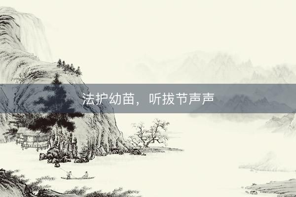 法护幼苗，听拔节声声
