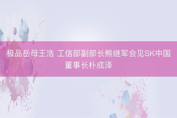 极品岳母王浩 工信部副部长熊继军会见SK中国董事长朴成泽