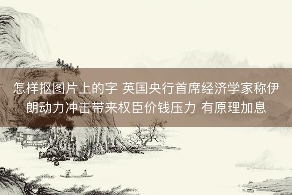 怎样抠图片上的字 英国央行首席经济学家称伊朗动力冲击带来权臣价钱压力 有原理加息