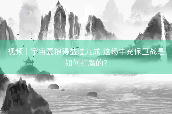 视频丨宇宙夏粮得益过九成 这场丰充保卫战是如何打赢的？